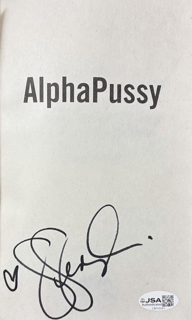 Gina Gershon signed hard cover book "AlphaPussy" - JSA COA